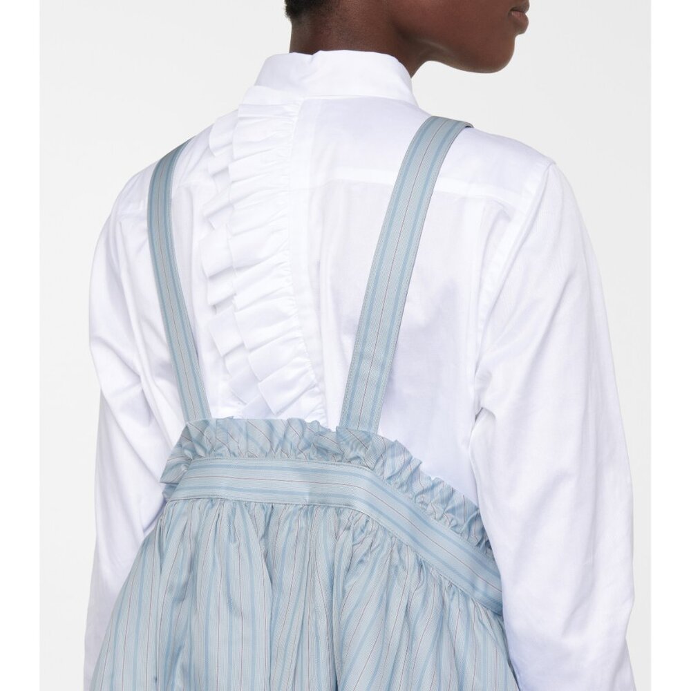 NWT Noir Kei Ninomiya Blue stripes pinafore dress, Size Large - Picture 2 of 13